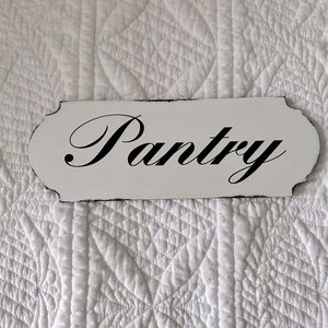 Pantry sign
